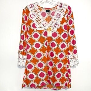 NWT Mud Pie Bliss Honeycomb Cover Up Tunic Small